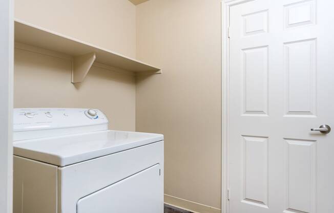 a washer and dryer in a laundry room