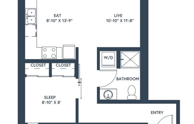 1 bed, 1 bath, 502 sqft, $2,345, Unit 205
