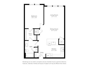 1 bed, 1 bath, 814 sqft, $2,089