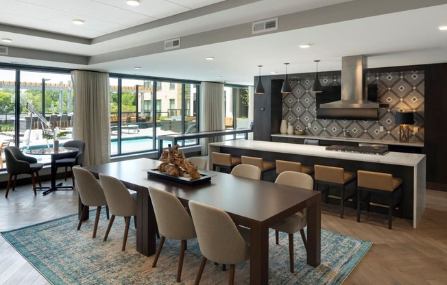 Clubhouse with Kitchen and Breakfast Bar at Residences at 1700, Minnetonka, 55305