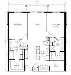 2 beds, 2 baths, 1,341 sqft, $2,156