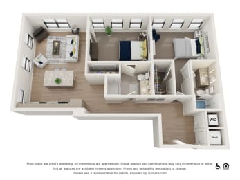 2 beds, 2 baths, 1,164 sqft, $2,931