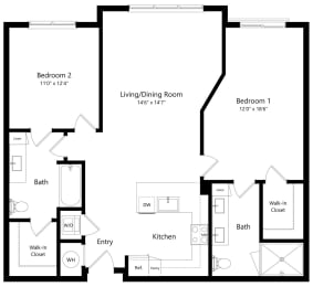 2 beds, 2 baths, 1,152 sqft, $1,928