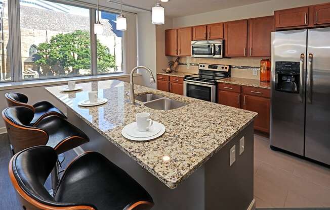 Updated Model Suite at Residences at 1717 Cleveland OH - Kitchen