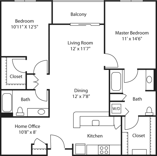 2 beds, 2 baths, 1,175 sqft, $3,099, Unit 539E