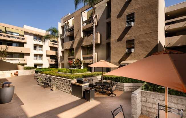 Umbrella Sitting at Renaissance Terrace, Long Beach