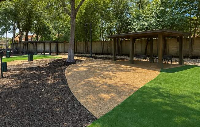 Tranquil Park with Covered Seating Area