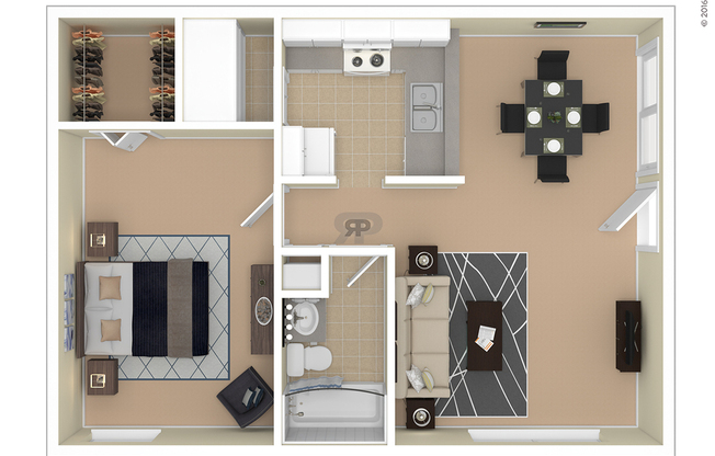 1 bed, 1 bath, 650 sqft, $1,288