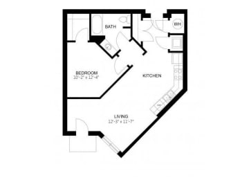 1 bed, 1 bath, 688 sqft, $1,525