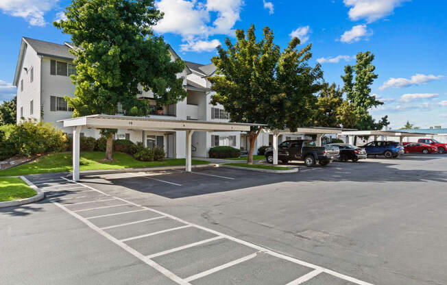 Farr Court Parking Lot with Covered Spots