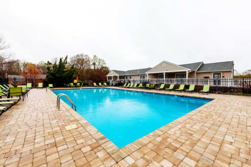 Cool Blue Swimming Pool at Hyde Park Townhomes, PRG Real Estate Management, Virginia, 23831