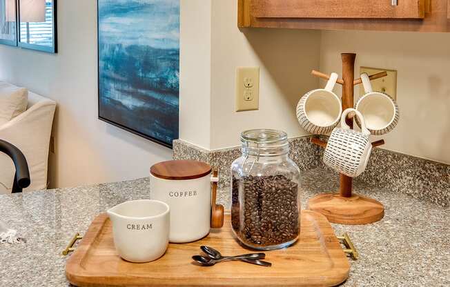 Kitchen featuring coffee bar  at Two Addison Place Apartments , Pooler, 31322