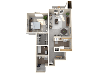 1 bed, 1 bath, 788 sqft, $1,237