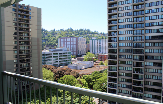 VIEW VIEW VIEW! Spacious Downtown 1 Bed Condo with Balcony, Views, & Parking