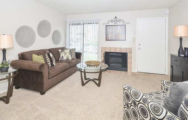 Wood Burning Fireplace in the Living Room