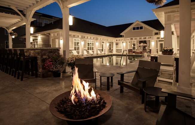 Poolside Firepit