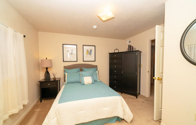 Spacious Bedroom at The Highlands Apartments, Indiana 46514