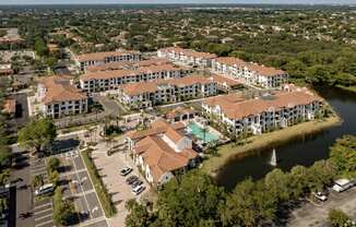 arial view of the resort