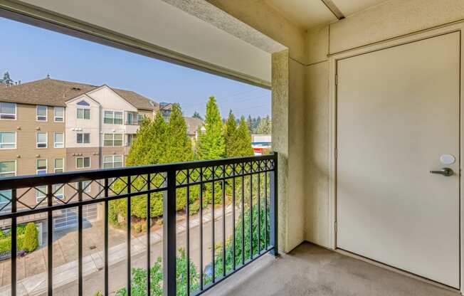 Private Balcony at Tera Apartments, 528 Central Way, WA