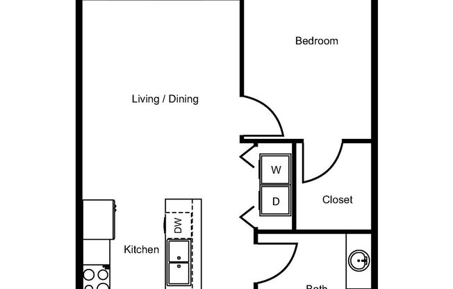 1 bed, 1 bath, 663 sqft, $1,485, Unit 4876-307