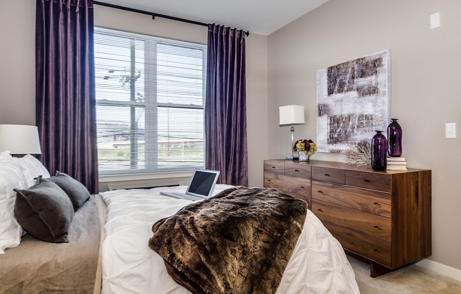 Beautiful Bright Bedroom With Wide Windows at The Monarch, New Jersey, 07073