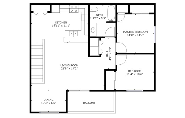 2 beds, 1 bath, $1,195, Unit 2421-16