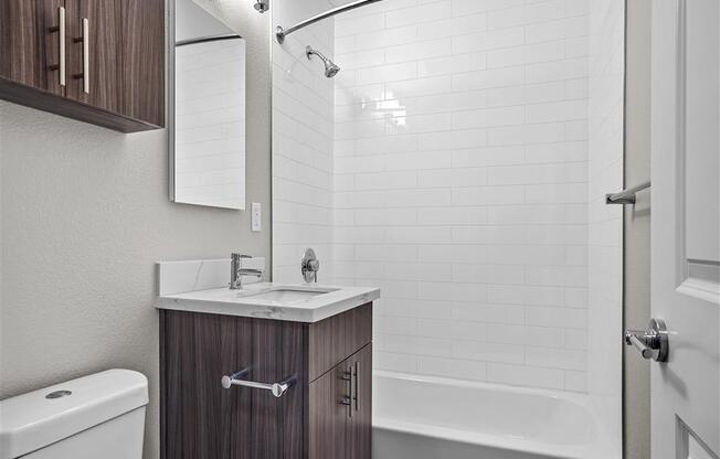 Soaking Tubs With Ceramic Tile at Peninsula Pines Apartments, South San Francisco, 94080
