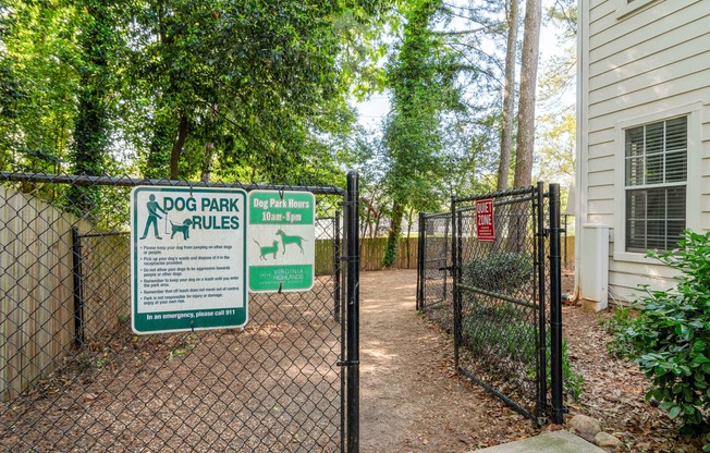 Fenced in dog park