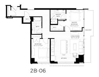 2 beds, 2 baths, 1,119 sqft, $3,260