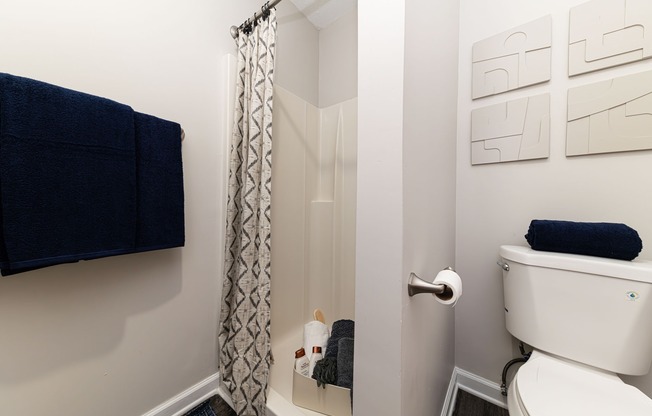 Bright bathroom with standup shower