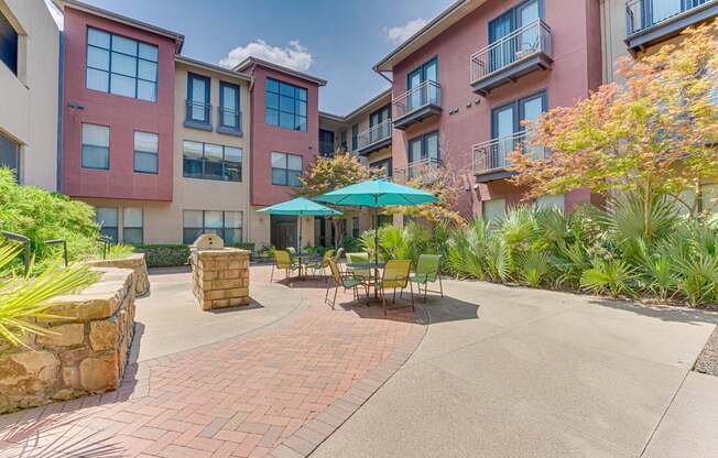 Covered Patio at Vue Greenville, Texas