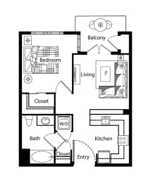 1 bed, 1 bath, 643 sqft, $3,140