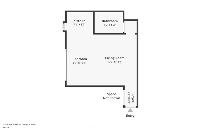 Studio, 1 bath, 400 sqft, $1,400, Unit 521-205