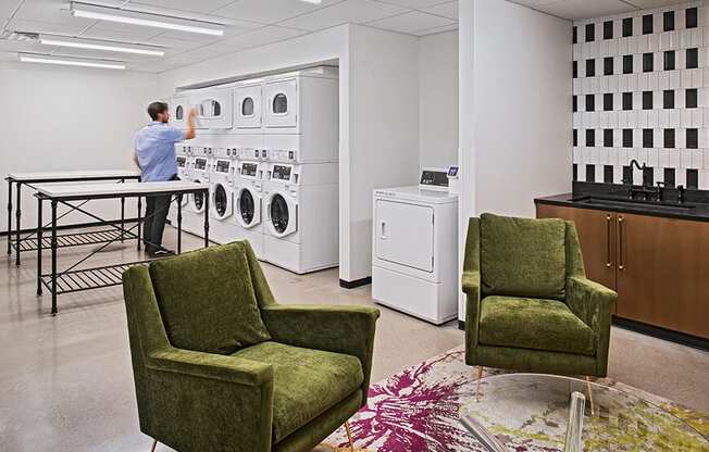 a photo of a laundry room