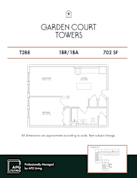1 bed, 1 bath, 702 sqft, $2,160