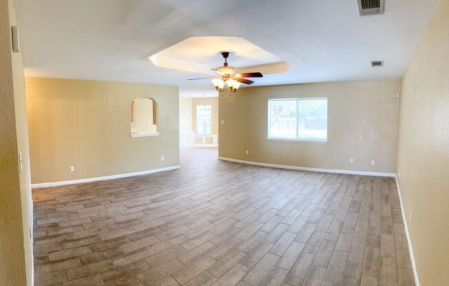 Available NOW!!!! Beautiful 1 story, 4 bedroom, 2 bath, 2 car garage home with a privacy fenced yard, garage door opener and storage building. This is exactly what you have been looking for! A home that offers everything you could ask for. Floor plan is s