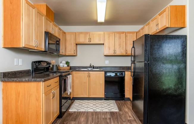 Kitchen with ample cabinets and storage, plentiful countertop space