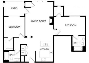2 beds, 2 baths, 1,268 sqft, $1,925