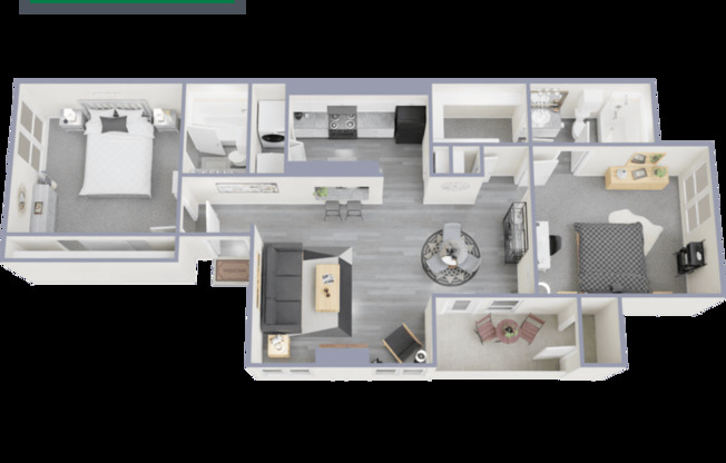 2 beds, 2 baths, 953 sqft, $1,535