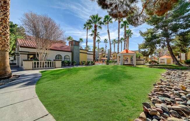 Yard at Desert Vistas Apartments, Las Vegas, Nevada, 89142