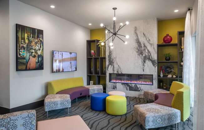 fire place for guest lounge