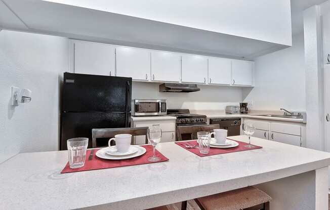 Fully Furnished Kitchen at CENTREPOINTE, Colton, CA