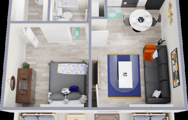 1 bed, 1 bath, 427 sqft, $795