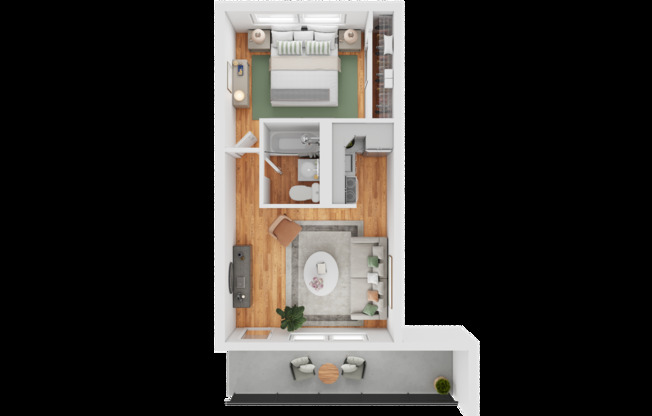 1 bed, 1 bath, 466 sqft, $1,470, Unit 041