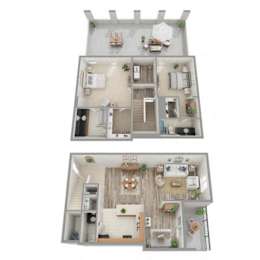 2 beds, 2.5 baths, 1,504 sqft, $3,500