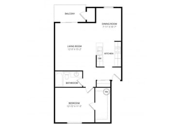 1 bed, 1 bath, 750 sqft, $2,116