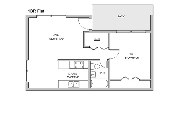 1 bed, 1 bath, 800 sqft, $1,070, Unit M10