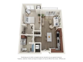 1 bed, 1 bath, 712 sqft, $1,168