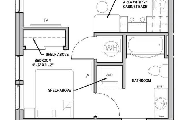 Studio, 1 bath, 487 sqft, $1,550, Unit 201 (Furnished)