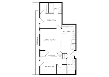 2 beds, 2 baths, 1,139 sqft, $1,945